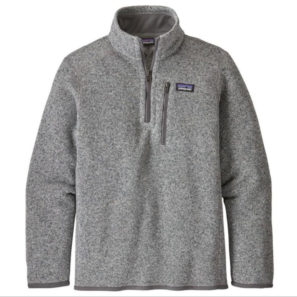 Patagonia Men’s Grey Better Sweater Quarter Zip Fleece Pullover  sz M
